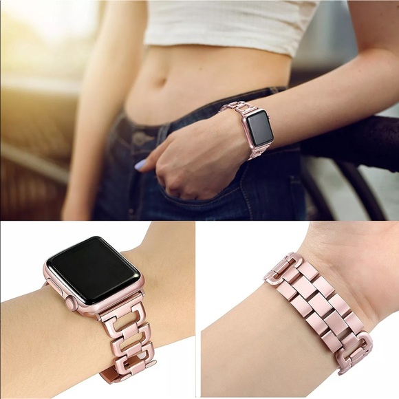wearlizer apple watch band rose gold